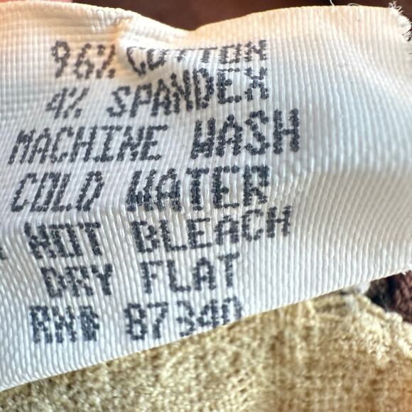 Vintage‎ Y2K Tag Rag Culture Beige Lace Stretch Top M Made in USA Cap Sleeve - Picture 10 of 13